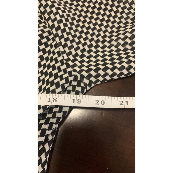 Liz Claiborne 16 Black White Houndstooth Long Bell Sleeve Maxi Dress - Picture 5 of 9